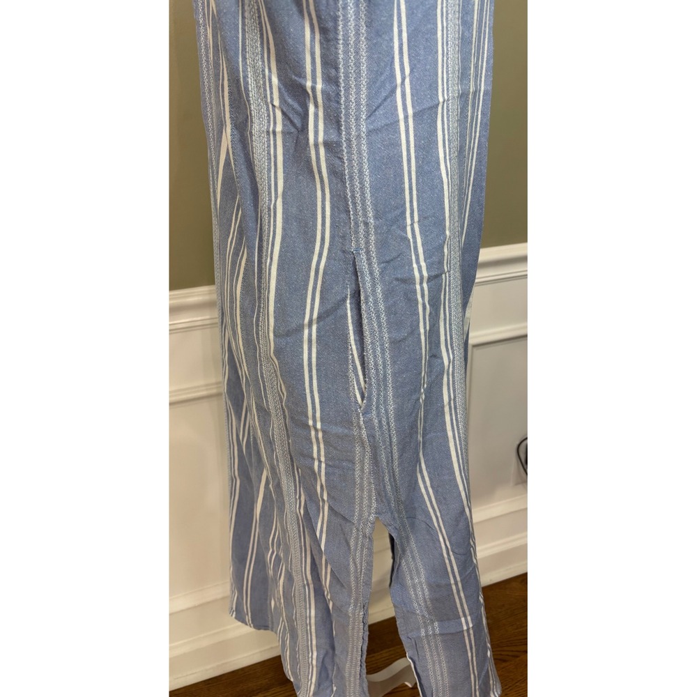 Tommy Bahama Blue White Striped Button Down Midi Shirt Dress Small SS500304 - Picture 4 of 11